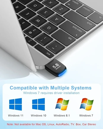 Bluetooth 5.4 Usb adapteris Pc, nešiojamam kompiuteriui, Edr