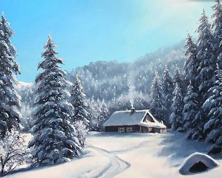 Wizardi Deimantinis paveikslas Winter day WD2610