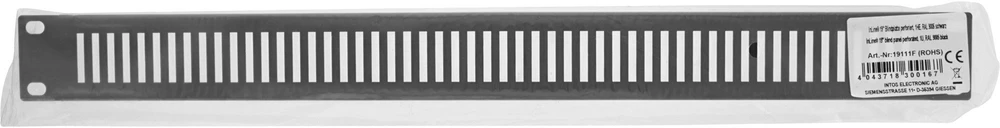 InLine® 19" blind panel perforated, 1U, RAL 9005 juodas