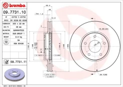 Stabdžių diskas BREMBO 09.7731.11 kaina