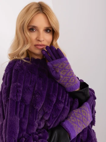 Pirštinės tamsiai violetinės
