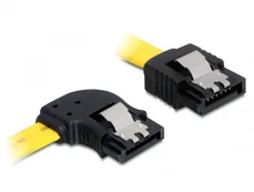 DELOCK Cable SATA 6Gb/s 30cm kairysis/tiesus metalinis kaina