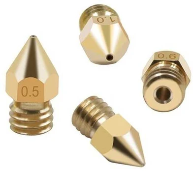 Antgalis 0.4 mm M6 – siūlas 1.75 mm – H13 mm – kūginis – RepRap E3D V5 V6