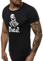 Juodi vyriški marškinėliai Dakar kaina