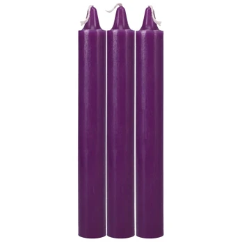 Doc Johnson Japanese Drip Candles Violetinė 3-Pack - Body-Safe Wax