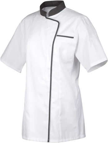 Short-sleeeve, jacket, baltas, pilkas border, XXL, Expression