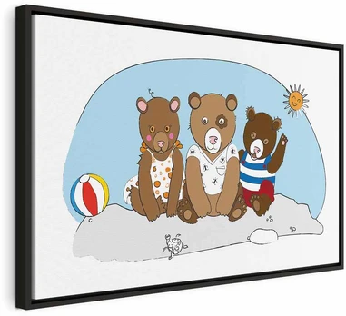 Artgeist Paveikslas - Teddy Bears on the Beach (1 Part) Wide