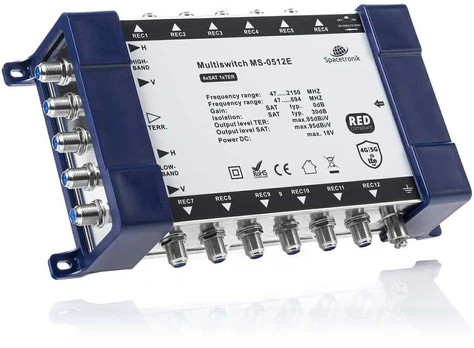 Šakotuvas Multiswitch 5/12 Spacetronik E-Series MS-0512E