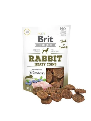 Brit Jerky Rabbit Meaty Coins skanėstas 80g