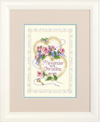 DIMENSIONS United Hearts Wedding Record, Counted Cross Stitch_06730
