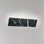 LED sieninis šviestuvas „Selena“, plotis 40 cm, juodas, dirbtinis akmuo