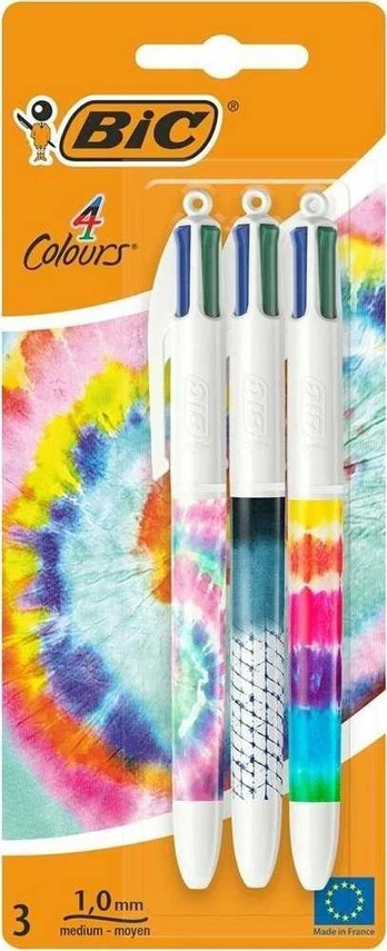 Bic Długopis 4 Colours Message Tie Dye 3 vnt. BIC