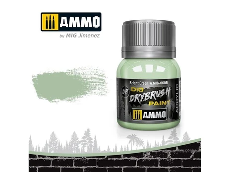 AMMO by MIG Jimenez AMMO MIG - Sendinimo priemonė DRYBRUSH Bright Žalias, 40ml, 0605