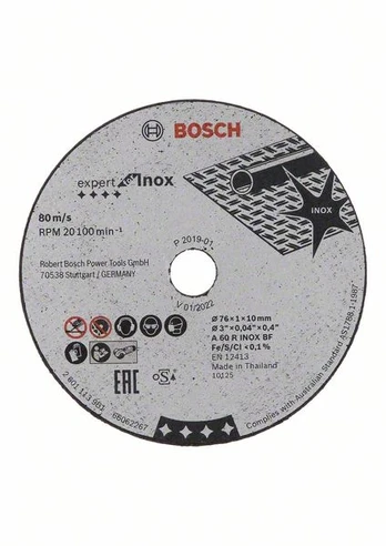 Pjovimo diskas Bosch, 76 mm x 1 mm x 10 mm