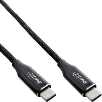 Kabelis USB InLine® Magnetic USB-C cable, USB-C male/male, 100W, juodas, 2m
