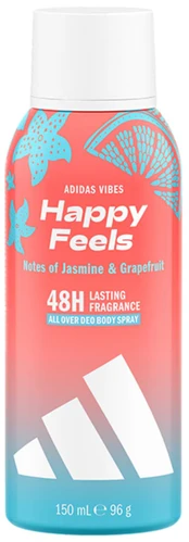 Kūno dezodorantas Adidas Vibes Happy Feels, 150 ml