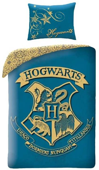 MCU Harry Potter Hogwarts Sengetøj 2i1 Design 3 - 100 Procent Bomuld