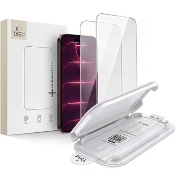 Apsauginis grūdintas stiklas Apple iPhone 17 Pro Max / 18 Pro Max telefonui "Tech-Protect OneTouch Set+ 2-Pack"
