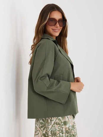 Rue Paris Płaszcz-IT-KR-FL8897KSM.00-khaki