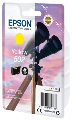 Spausdintuvo kasetė Epson Singlepack 502, geltona, 3.3 ml