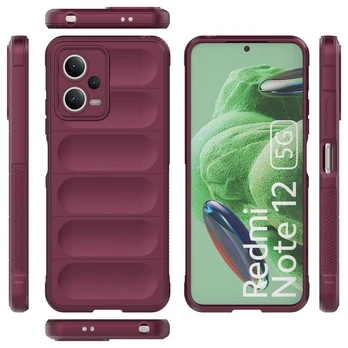 Elastingas dėklas Xiaomi Redmi Note 12 5G / Poco X5 5G Magic Shield, bordo spalvos
