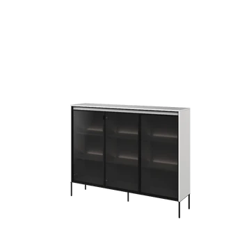 Vitrina TREND TR8BIC-V2, balta/juoda