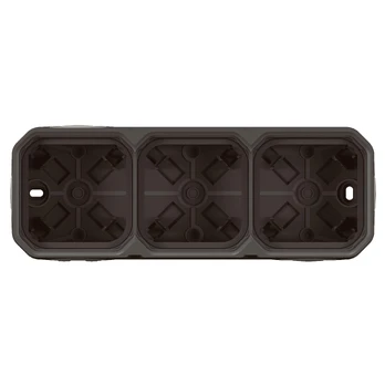PLEXO 3 GANG BOX HORIZONTAL AND VERTICAL - ANTHRACITE