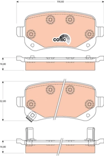 TRW GDB4176 Brake pad set