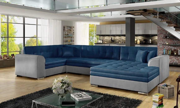 Kampinė sofa Damario, audinys Monolith 77, Monolith 84