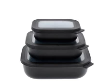 Mepal - Cirqula Low Rect Bowl Set - Black (14599) kaina
