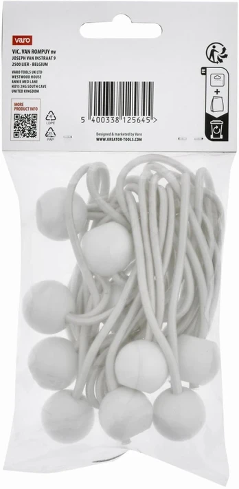 Kreator KRTH40906 - Clamping elastics with ball 4mm, 25cm 10pcs