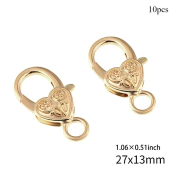 Metalinis karabinas, širdelė, Rose Golden