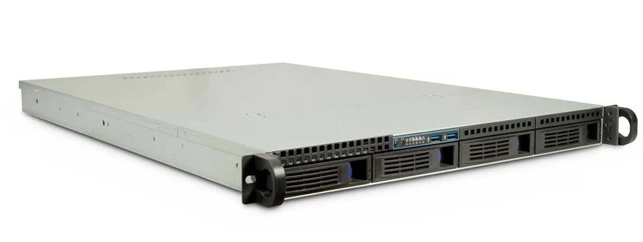 Inter-Tech IPC 1U-1404 Rack Juodas, Nerūdijantis plienas