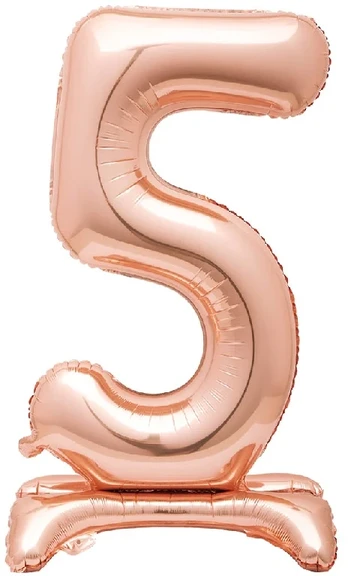 Vario spalvos pastatomas balionas - skaičius 5, 81 cm