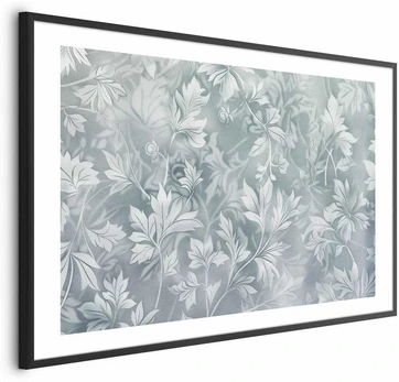 Artgeist Plakatas - Worn Floral Patterns in Muted Turquoises