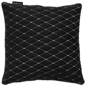 Automobilio pagalvė EVAtech 30x30 cm - juoda / baltos siūlės kaina