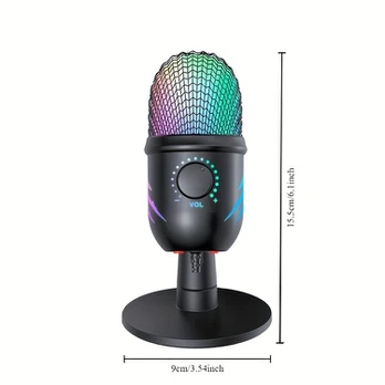 Profesionalus USB stalo mikrofonas su stovu