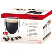 Scanpart ESPRESSO dvigubo stiklo stiklinės 2 x 80 ml kaina