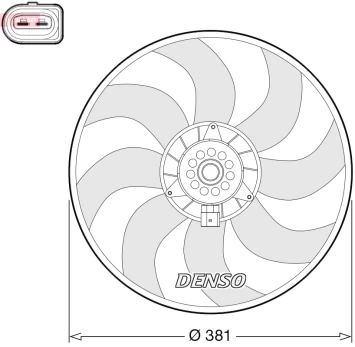 DENSO DER02006 Radiator fan