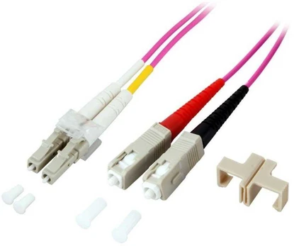 Techly Šviesolaidinis kabelis OM4 50/125 MM SC-LC Duplex 3m