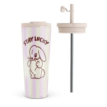 Stay Lucky - Travel Mug, 700 ml / Flap & Straw Set