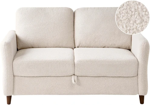 Beliani 2 vietų sofa MARE Boucle smėlio spalvos