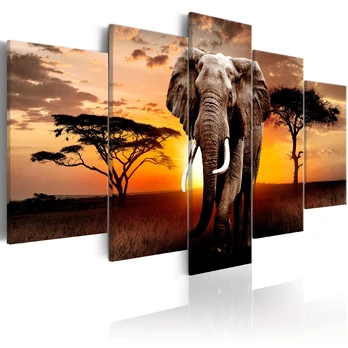 Artgeist Paveikslas - Elephant Migration 100x50