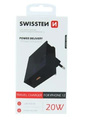 Telefono įkroviklis Swissten, USB Type C/AC/DC, 1.2 m kaina