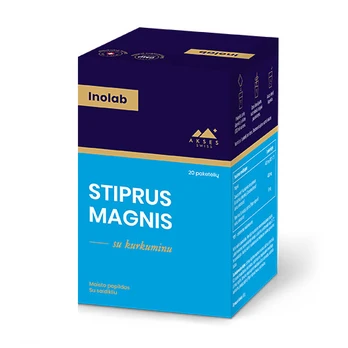 INOLAB stiprus magnis, milteliai, 20 pakelių