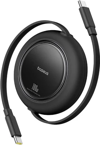 Kabelis USB C - USB C kištukai 100W 1.5m suvyniojamas juodas Free2Pull BASEUS