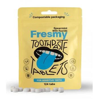 Fresmy Spearmint (with Fluoride) Toothpaste Tablets Dantų pastos tabletės su fluoru, 124 tabs