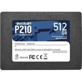 PATRIOT P210 SSD 2,5 colio 512 GB SATA 3