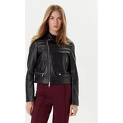BOSS Odinė striukė Sayuri 50548471 Juoda Regular Fit
