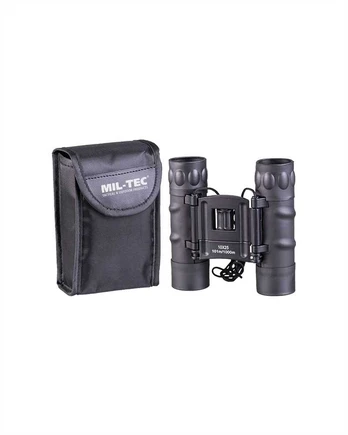 Žiūronai Mil-Tec Juodas GEN.II COLLAPSIBLE BINOCULAR 10X25